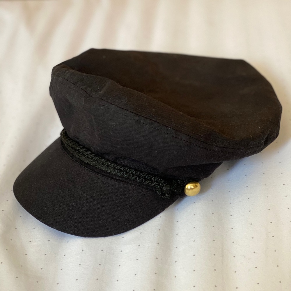 Black Newsboy Hat - NWT